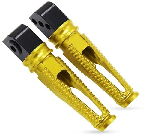 PGQSQVTXF Moto Supports Pédales Repose-Pieds De Moto, Accessoires De Moto Repose-Pieds Arrière Adaptateur De Repose-Pieds pour Pilote/Passager pour Y&amaha XJ6 Xj6 Cale Pied Moto(Or)