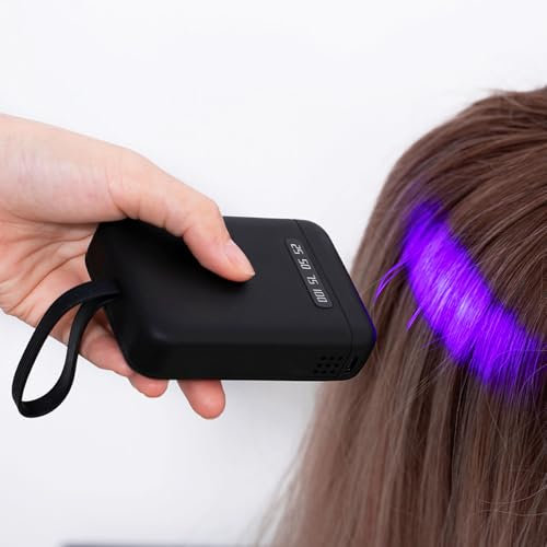 405 Nm Haarverlängerungs-UV-Kleberlicht, 18 W Haarverlängerungskleber, Schnell Trocknender Haarkleber, UV-Licht, Schnell Aushärtende Perückenverlängerung, LED-UV-Lampe Zum (BLACK)