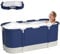 Sinbide Faltbare Badewanne, installieren und tragbare abnehmbare Badewanne, Geeignet für Erwachsene und Kinder，ideal für zu Hause Spa，vier Stile 115x60x50cm (LxBxH) (blau)