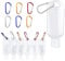 tangger 6PCS 50ML Travel Hand Sanitizer Containers with Hook,Travel Plastic Clear Keychain Bottles Portable Travel Bottles (L)