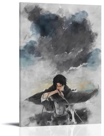 CBEJFGTX Attack on Titan Levi Ackerman Oil Painting Art Poster Dekorative Malerei Leinwand Wandkunst Wohnzimmer Poster Schlafzimmer Malerei 24x36inch(60x90cm)