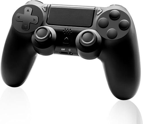 Kabelloser Controller für PS-4, verbesserter Controller kabellos für PS-4/Slim/PC, Bluetooth-Gamepad-Joystick mit Dual-Vibration/Touch-Panel/3,5-mm-Audio-Buchse/Six-Achsen/Ergonomisch