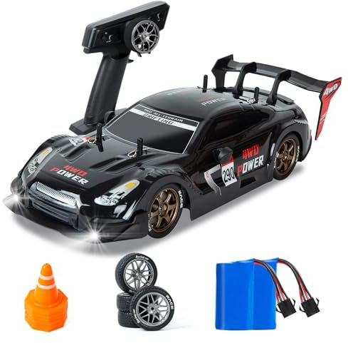 BORSTOYPRO RC Drift Car, 1:14 Remote Control Drift Cars with Proportional Steering and Throttle 4WD GT Drift RC Cars with Gyros Drifting Car Toy for Adults Boys Kids