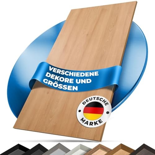 Tischplatte 140x80 | Arbeitsplatte, Küchenplatte, Schreibtischplatte aus Holz | Dekorplatte in Holz-Optik oder Unidekor für Tischbau | Esstischplatte, Küchenarbeitsplatte, Bürotisch & mehr