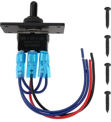 YINETTECH Interruptores Basculantes Momentáneos de 6 Pines Y 3 Posiciones 15 A 250 V (Encendido)-Apagado-(Encendido) Interruptor de Polaridad Arriba/Abajo de Alimentación Adecuado para Automóviles