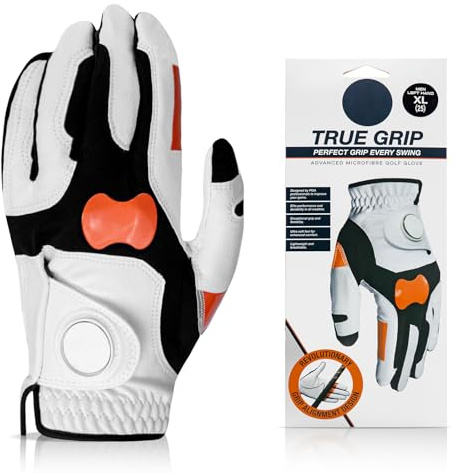 HPLSZCN Guantes de Golf para Hombres, diestros o Zurdos, Cuero, Guantes de Golf para golfistas Zurdos, Grip (M/L)