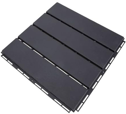 KONTONTY Piso de madera impermeable y anticorrosión Piscina estanque exterior para baldosas de cubierta entrelazadas al aire suelo de enclavamiento de plástico caucho