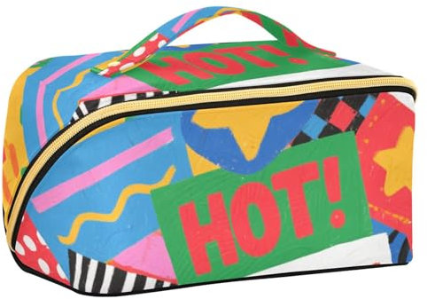 EtherSpher Colorful Cartoon Hot Decor Designed Cosmetic Bags with dividers Large Cosmetic Bags With Zipper Vertical Free-Standing