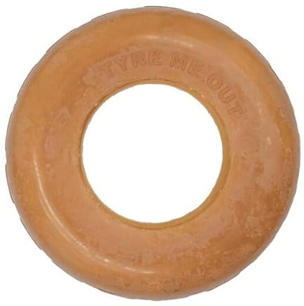 Sotnos Earth Aware Natural Rubber Tyre Dog Chew Toy for Tough Chewers Durable Teething Ring for Puppies Interactive Tire Play Toy for Medium Large Dogs Boredom Relief Indoor Outdoor Fun-14 cm