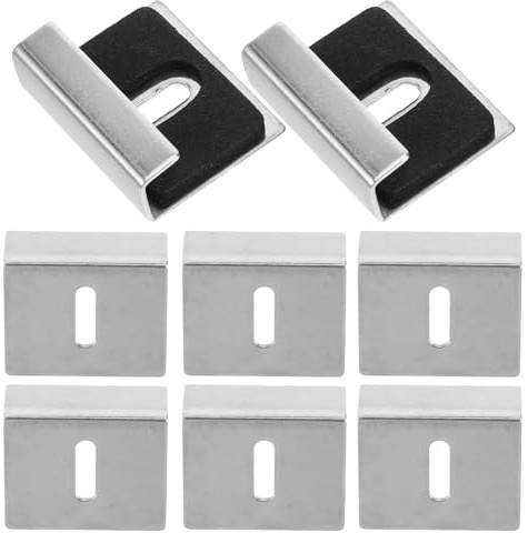 SOPOTUTU Clip per Specchi da Parete in Acciaio Inox 304 Kit 8 Pezzi per Fissaggio Sicuro di Specchi senza Cornice Supporti Versatili per Bagno Soggiorno e Garage