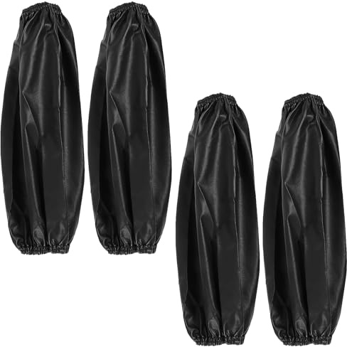 PEOVLVN 2 pares de protectores de manga impermeables de PU, cubrebrazos, cubiertas de brazo, protectores de brazo reutilizables para cocina, limpieza, lavado, pintura, cocina, cuidado de perros