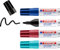 edding 0.5 mini permanent marker - schwarz, blau, türkis, rot - 4 Stifte - feine Rundspitze 1 mm - wasserfest, schnelltrocknend - wischfest - mini marker für Karton, Kunststoff, Holz, Metall