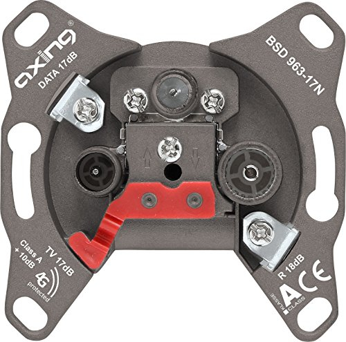 Axing BSD 963-17N Antennendose TV, UKW, Data Unterputz Durchgangsdose