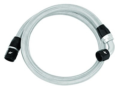 Mishimoto MMSBH-10-3 3ft Stainless Steel Braided Hose w/-10AN Fittings, Silver