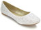 ESSEX GLAM New Womens Bridal Diamante Ladies Sparkly Slip ON Bridesmaid Shoes Pumps Size (UK 6 EU 39, White Satin)