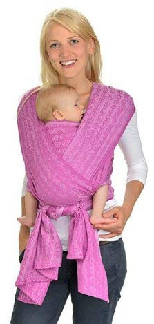 HOPPEDIZ Baby-Tragetuch, inklusive Bindeanleitung, Darjeeling beere 4,00 m