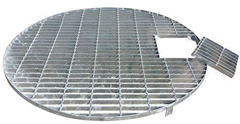 Abdeckgitter rund verzinkt D=90cm bis 250 kg | Gitter für Wasserspiel | Abdeckung für Becken | Springbrunnenbecken | Abdeckung für Rundbecken | Brunnenbecken-Gitter | Abdeckgitter Mörtelwanne