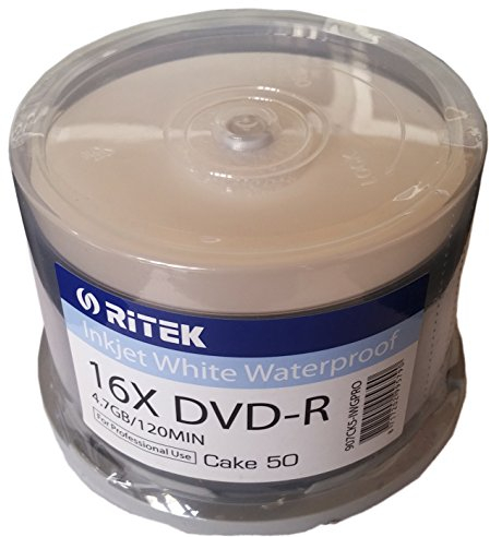 Traxdata DVD-R 4.7 GB 16 x White Waterproof Glossy Ink/Thermal Print Cake * 50