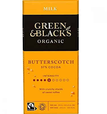 Green & Blacks | Milk Chocolate & Butterscotch | 15 X 90G