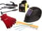 Aktionsset WELDINGER EW 140 mini MMA-/WIG-Schweißinverter Automatikhelm Elektrodensortiment Schlackehammer Handschuhe 5 Jahre Garantie