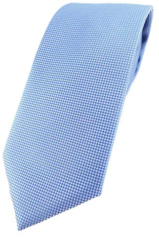 TigerTie Modische Designer Krawatte in hellblau fein gepunktet