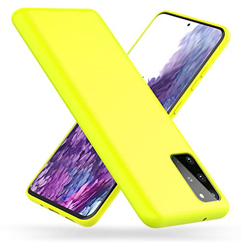 NALIA Neon Handyhülle kompatibel mit Samsung Galaxy S20 Plus Hülle, Ultra-Slim Silikon Soft Case Phone Cover Stoßfest Dünn, Weiche Gummi Schutzhülle Handy-Tasche Backcover Bumper Etui, Farbe:Gelb