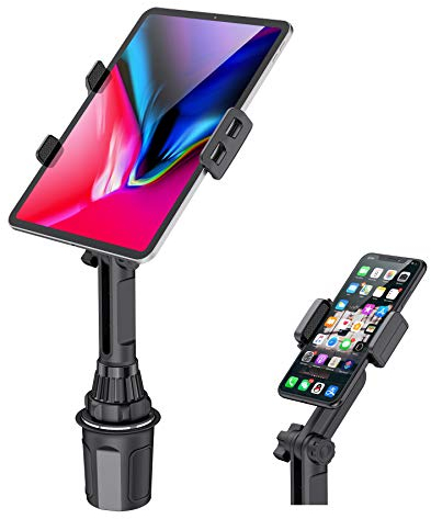 WixGear Cup Tablets Holder for Car, Car Cup Holder Tablet and Phone Mount Adjustable Automobile Cup Holder Smart Phone Cradle Car Mount