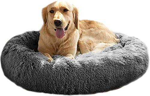 The Dog’s Bed Sound Sleep Donut Dog Bed & Cat Bed, Original Calming Anti-Anxiety Premium Quality Plush Nest Snuggler