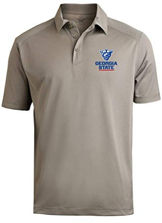 Georgia State Panthers Herren Poloshirt Prime Athletic Logo Micro-Piqué mit Selbstkragen, Sportgrau, Größe M