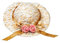 Melody Jane Dolls House Straw Hat Pink Flower Miniature Garden Bedroom Hall Accessory 1:12