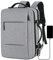 Mixroom - Zaino Uomo Porta PC Estensibile Valigia Bagaglio a mano per Computer Portatile Laptop Con porta USB Grigio Z3
