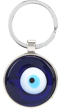 Türkisches Blaues Auge Schlüsselanhänger, Böser Blick Anhänger Mit Runden Perlen, Viel Glück Auto Hängendes Ornament für Männer Und Frauen