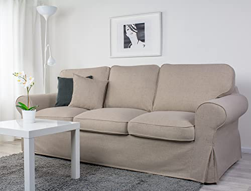 Bezug für EKTORP 3er-Sofa (Schlafsofa altes Modell) (Dark beige A02)