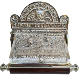 Victorian Style Heavy Toilet Roll Holder with Nickel finish