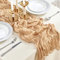 SRIZIAN Beige Käsetuch-Tischläufer, 3 m breit, Gaze-Tischläufer, Boho-Tischläufer für Brautparty, Hochzeit, Geburtstag, Party, Tischdekoration