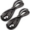 LitaElek 2pcs 1m 3.3ft 22AWG DC 0-36V Extension Cable with 5.5mm x 2.1mm DC Plug Adapter - Male to Female Power Cord for Car Monitor, CCTV Wireless IP Camera, LED Strip Light, etc., Black