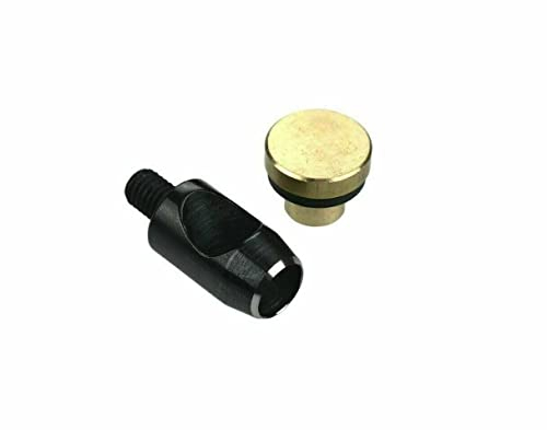 10 mm ISTA TOOLS -2-Teiliges Profi Lochwerkzeug, große Auswahl an Locheisen, Lochpfeife für Ösenpresse, Spindelpresse - zum stanzen und lochen Leder, Filz uvm. (10 mm -1/4-20 UNC Gewinde)