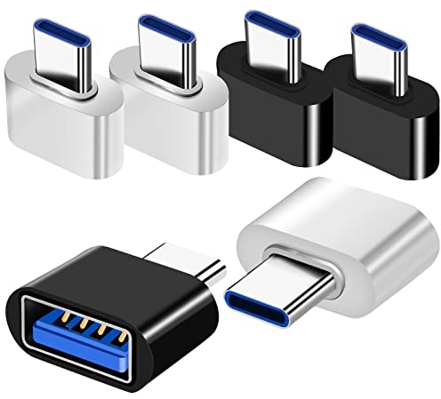 YRIKE USB C Adapter(6 Stück), USB C auf USB Adapter, OTG Adapter für Typ C Geräte Kompatibel mit MacBook Pro, Tablets, Typ C Telefone, Tastaturen, etc.