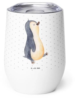 Mr. & Mrs. Panda Weinbecher Pinguin marschieren - Geschenk, Weißweinglas, Stolz, Rotweinglas, Bruder, Weinkelch, Kelchglas, Familie, Weinglas Rustikal, Spazieren