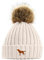 The House Of Dog Fox Red Labrador Retriever Owner Gift. Faux Fur Pom Pom Chunky Knit Super Soft Unisex Embroidered Beanie Hat Oatmeal