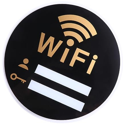 NUOBESTY Decoración De Señal Wifi Internet Letrero De Pared Wifi Señal De Placa Wifi Cartel De Pared De Acrílico Señal De Contraseña Wifi Señales Wifi Huésped Oficina Negocio