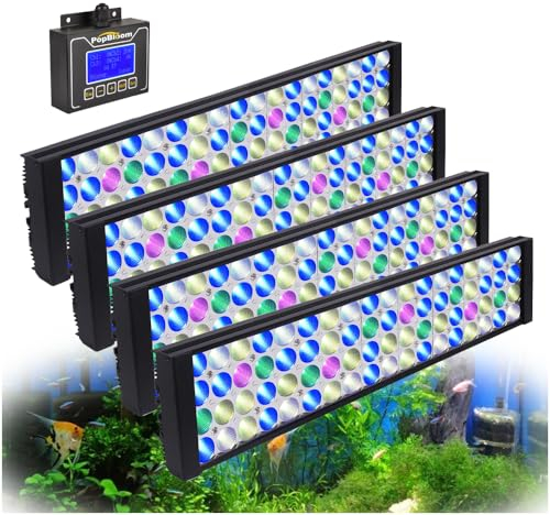 PopBloom 240W WiFi LED Beleuchtung für 200cm-250cm Süßwasser Aquarien, Vollspektrum Aquarium Led Lampe (240W (For 200-250cm))