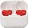 Heart Shaped Heart Earbuds Earphones, Cute Girls Wireless Earbuds with Built in Battery Ships HiFi Stereo Bluetooth Earphones for Music Calling, Red
