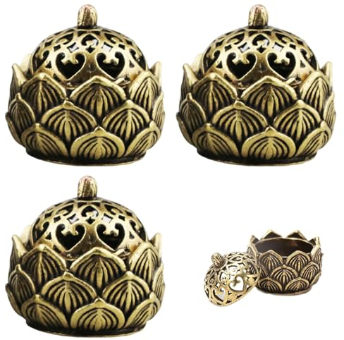 DMNQ 3 Stück Lotus Räuchergefäß,Lotus Räucherkegel Halter,Räucherkerzen Halter,Lotus Räuchergefäss Geeignet für Haus,Büro,Teestube,Heimdekoration(2.8 * 2.8cm)