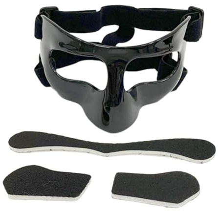 TISHITA Gesichtsmaske, Gesichtsschutz für Gebrochene Nase, Leichter Nasenschutz, Gesichtsschutz, Basketballmaske für Fitnessstudio, Training, Boxen, Softball