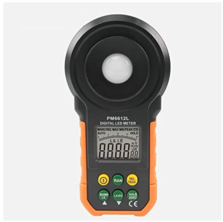 Misuratore di luce digitale PM6612L. Illuminometro Lcd. Digital Analog Bar LUX Meter 20-200000 LUX Misuratore Di Luce Portatile For GUIDATO Misurazione Della Luce Dì addio all'incertezza(Without batte