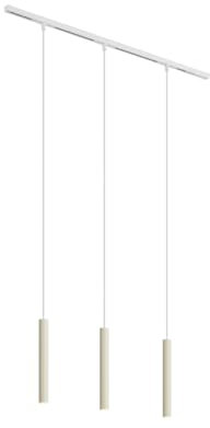 QAZQA - Modern Modernes Schienensystem Komplettset I Spotlight I Deckenspot I Deckenstrahler I Strahler mit 3-flammig Spotbalken Pendelleuchte I Pendellampe I Hängelampe I Pendellampe I Pendelleuchte