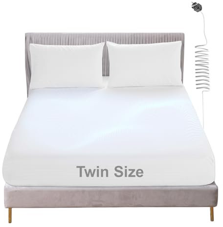 WingFly Erdungs-Spannbetttücher Erdungsbettlaken 100x200 Erdungslaken mit EU Erdungskabel Spannbettlaken Baumwolle aus 95% Bio-Baumwolle mit 5% Silberfase Erdungsblech für besseren Schlaf