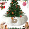 Túnel de árbol de Navidad, túnel de árbol de Navidad, túnel para gatos, túnel redondo bajo árbol de Navidad, multifuncional, suave, plegable, para interior (felpa blanca, talla única)