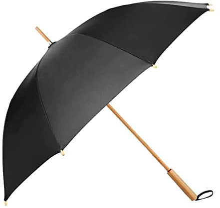 Parapluie de golf en bambou fait à la main, style chinois, coupe-vent, imperméable, ventilé, noir, 90 cm